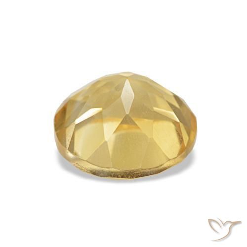 Citrino amarillo natural de 1,26 ct, corte redondo, VVS