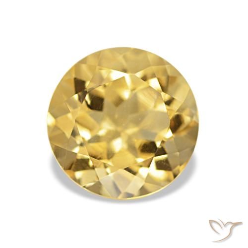 2.00ct Amarillo-dorado claro Citrino, Redondo, VS