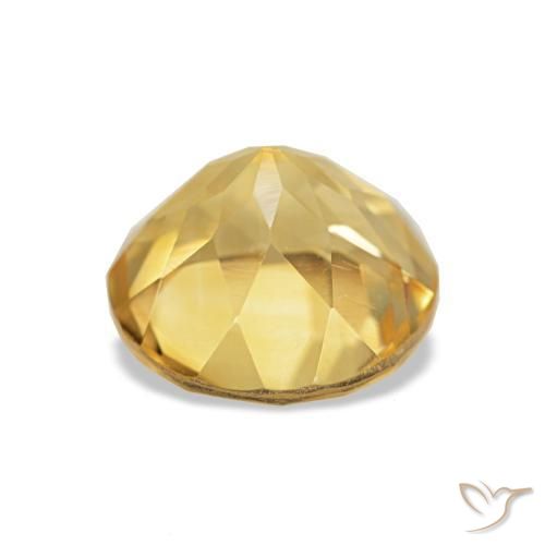 Citrino Amarillo-dorado claro natural de 2.00 ct, Corte Redondo, VS