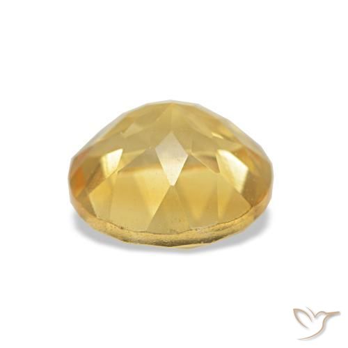Citrino Amarillo-dorado claro natural de 1.27 ct, Corte Redondo, VVS