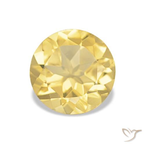 1.08ct Amarillo-dorado claro Citrino, Redondo, VVS