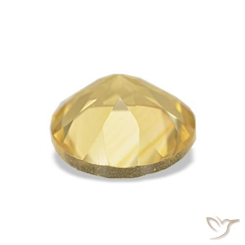 Citrino Amarillo-dorado claro natural de 1.08 ct, Corte Redondo, VVS