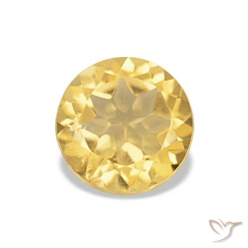 1.12ct Amarillo claro Citrino, Redondo, VS