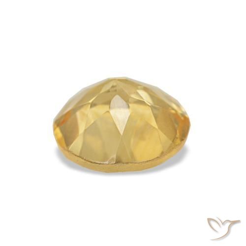 Citrino Amarillo claro natural de 1.12 ct, Corte Redondo, VS
