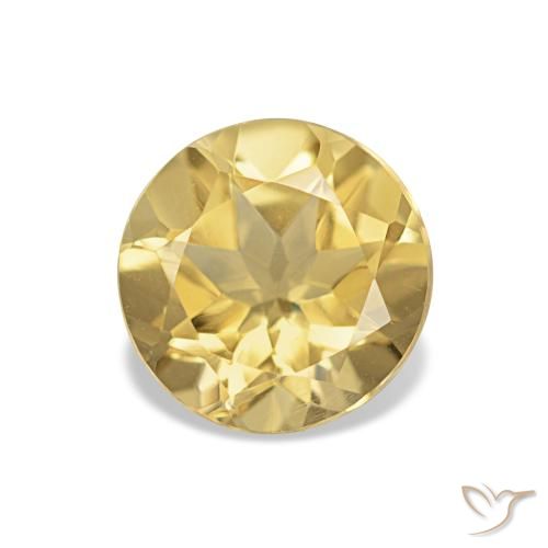 1.04ct Amarillo claro Citrino, Redondo, VVS