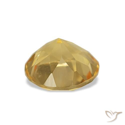 Citrino Dorado claro natural de 1.24 ct, Corte Redondo, VVS