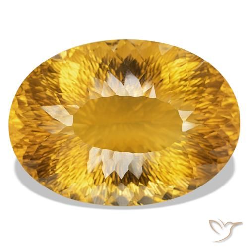 334.12ct Dorado oscuro Citrino, Ovalada, IF