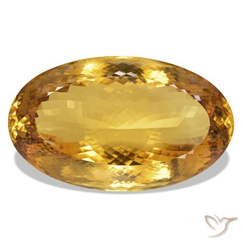 377.29ct Dorado oscuro Citrino, Ovalada, IF