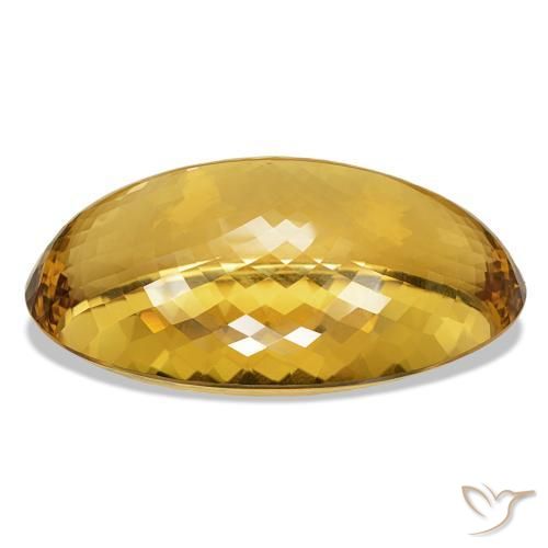 Citrino amarillo natural de 377,29 ct, corte óvalo, IF