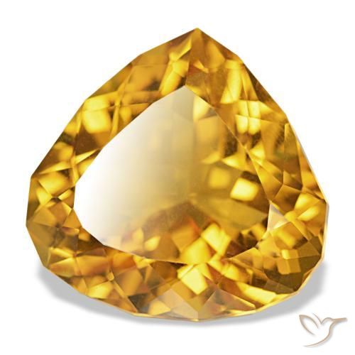 Citrino Dorado-naranja medio natural de 15.95 ct, Trillón, VVS