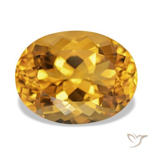 10.47ct Medium Light Orange-Gold Citrino, Ovalada, VVS