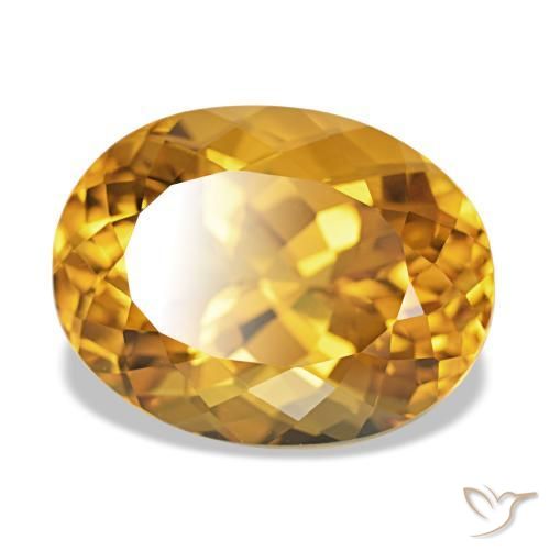 Citrino Medium Light Orange-Gold natural de 10.47 ct, Corte Óvalo, VVS