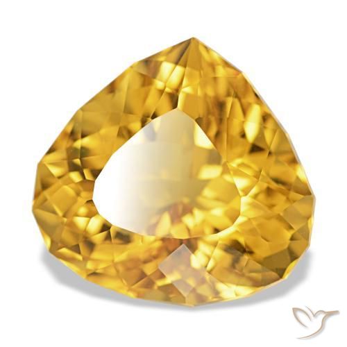 Citrino Dorado naranja natural de 6.33 ct, En forma de pera, VVS