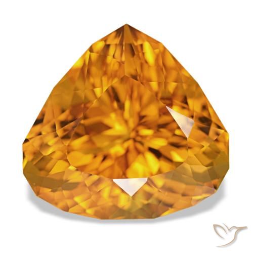 Citrino Dorado naranja intenso natural de 14.77 ct, En forma de pera, VVS