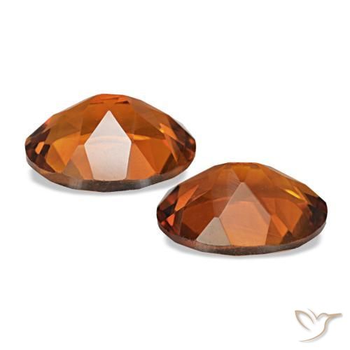 Gemas de Citrino Naranja medio natural de 3.04 ct, Corte Óvalo, VVS
