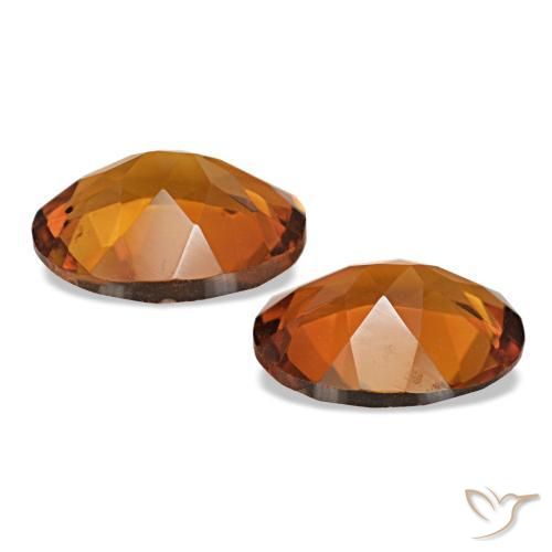 Gemas de Citrino Naranja medio natural de 2.92 ct, Corte Óvalo, VVS