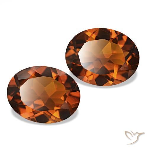 Gemas de Citrino Ámbar naranja natural de 2.78 ct, Corte Óvalo, VVS-VS