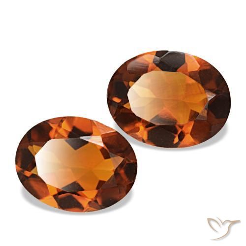 Gemas de Citrino Ámbar naranja natural de 2.83 ct, Corte Óvalo, VS