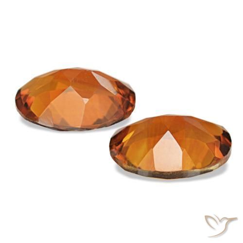 Gemas de Citrino Ámbar naranja natural de 2.83 ct, Corte Óvalo, VS