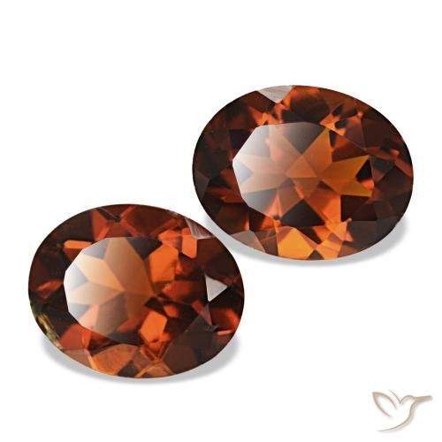 Gemas de Citrino Naranja oscuro natural de 3.18 ct, Corte Óvalo, VS