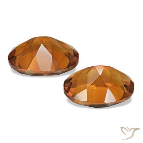 Gemas de Citrino Naranja terroso natural de 3.31 ct, Corte Óvalo, VS