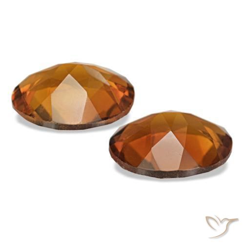 Gemas de Citrino Naranja oscuro natural de 3.05 ct, Corte Óvalo, VVS-VS
