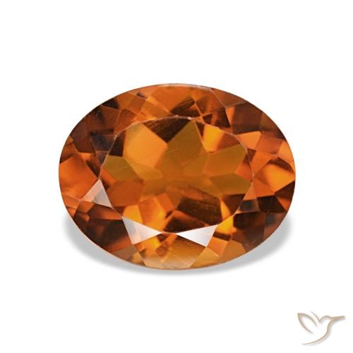 1.74ct Naranja rojizo Citrino, Ovalada, VVS