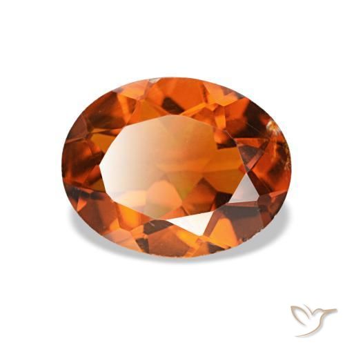 Citrino Naranja rojizo natural de 1.42 ct, Corte Óvalo, VS