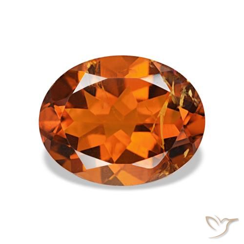1.76ct Naranja oscuro Citrino, Ovalada, VS-SI