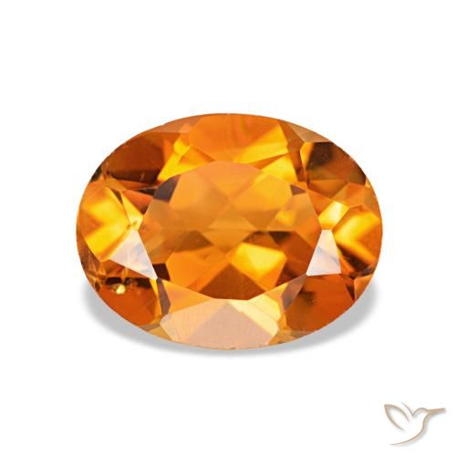 Citrino Naranja oscuro natural de 1.65 ct, Corte Óvalo, VS