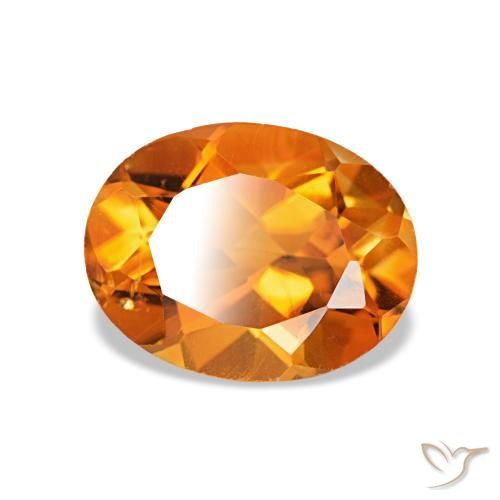 Citrino Naranja oscuro natural de 1.65 ct, Corte Óvalo, VS