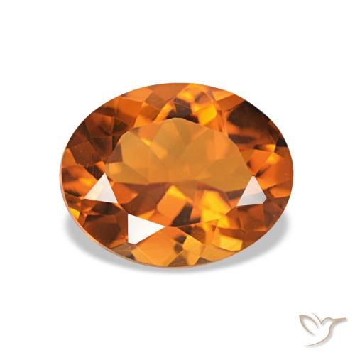 Citrino Medium Dark-Orange natural de 1.53 ct, Corte Óvalo, VVS