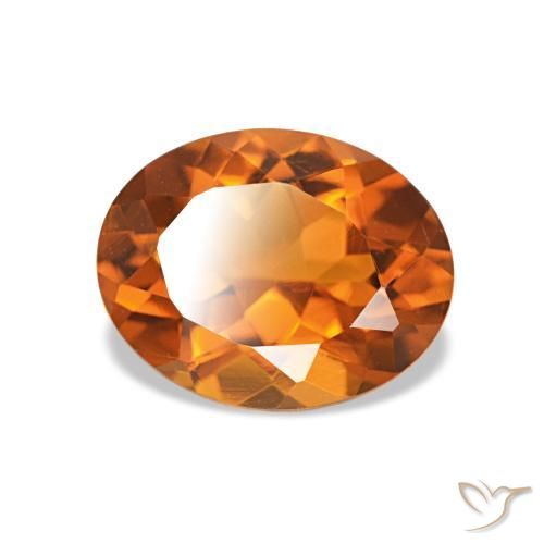 Citrino Medium Dark-Orange natural de 1.53 ct, Corte Óvalo, VVS