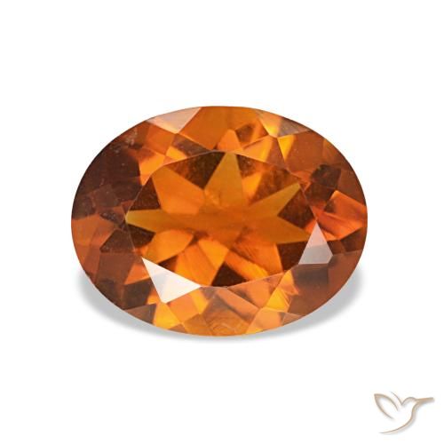 1.62ct Naranja rojizo Citrino, Ovalada, VVS-VS