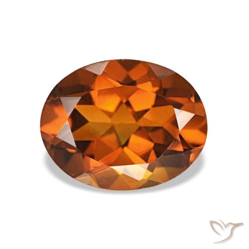 1.69ct Naranja oscuro Citrino, Ovalada, VVS-VS