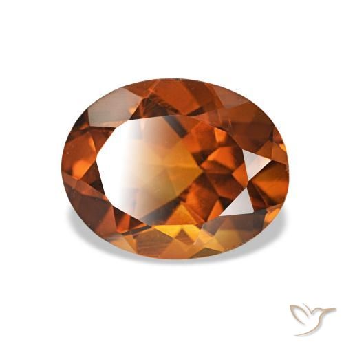 Citrino Naranja oscuro natural de 1.69 ct, Corte Óvalo, VVS-VS