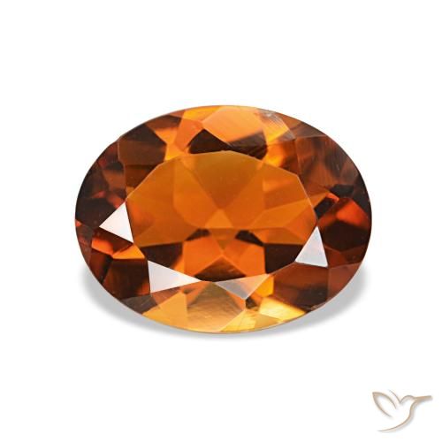 1.50ct Medium Dark-Orange Citrino, Ovalada, VVS-VS