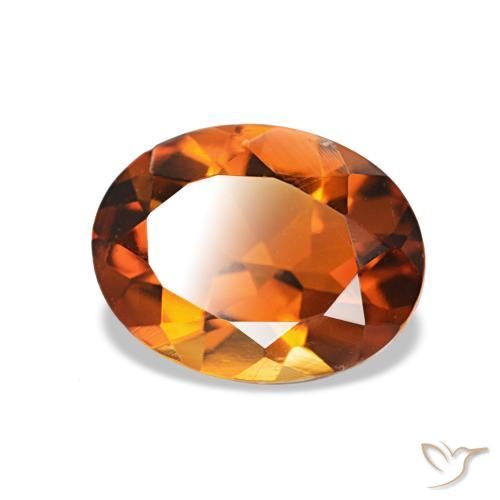 Citrino Medium Dark-Orange natural de 1.50 ct, Corte Óvalo, VVS-VS