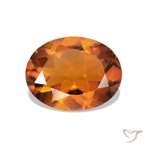 1.54ct Naranja fuego Citrino, Ovalada, VVS