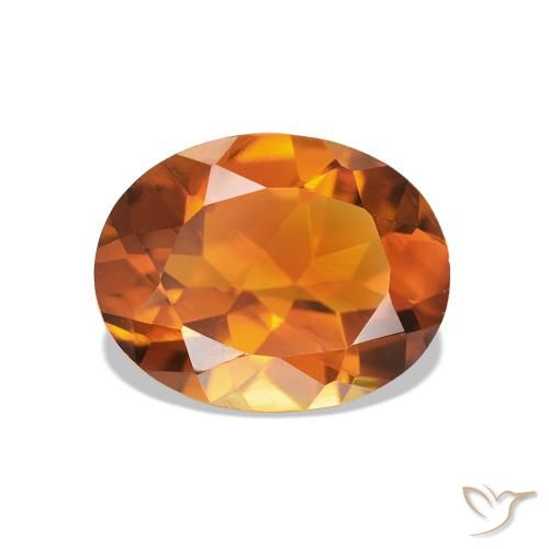 1.53ct Naranja medio Citrino, Ovalada, VVS