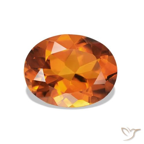 1.55ct Naranja medio Citrino, Ovalada, VVS