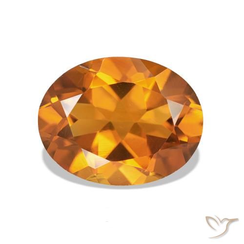 1.83ct Marrón naranja Citrino, Ovalada, VVS