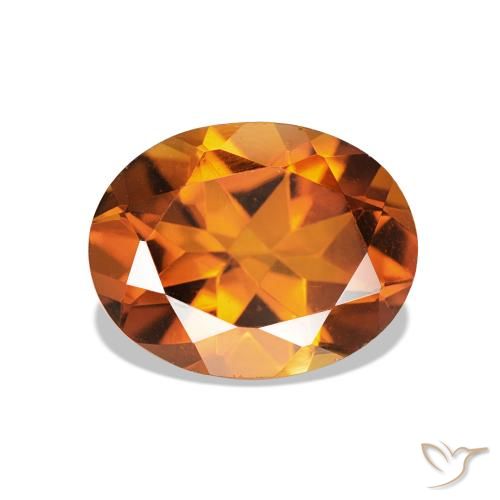 1.69ct Naranja medio Citrino, Ovalada, VVS