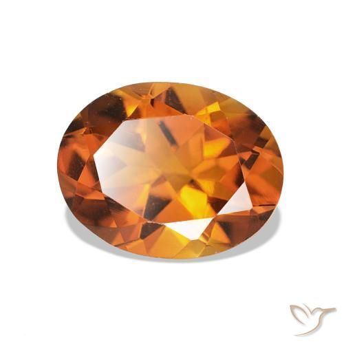 Citrino Naranja medio natural de 1.69 ct, Corte Óvalo, VVS