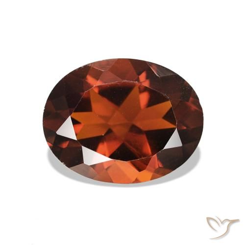Citrino Naranja rojizo oscuro natural de 1.63 ct, Corte Óvalo, VS