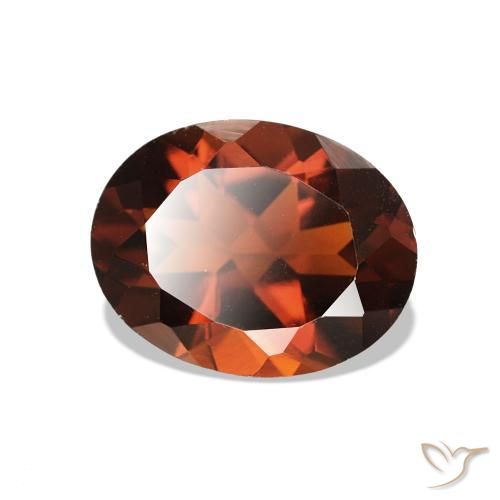 Citrino Naranja rojizo oscuro natural de 1.63 ct, Corte Óvalo, VS