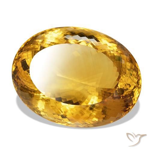 Citrino Medium Light-Golden natural de 444.96 ct, Corte Óvalo, IF