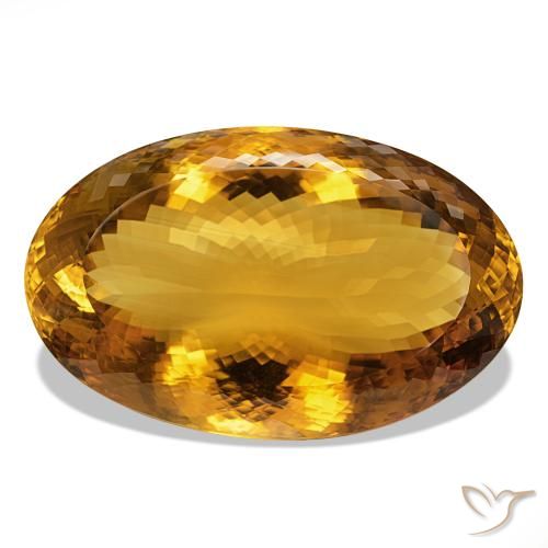544.20ct Natural Marrón-oro Citrino, Ovalada, IF, Photo A