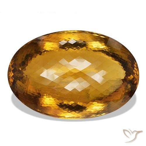 Citrino Marrón-oro natural de 822.18 ct, Corte Óvalo, IF