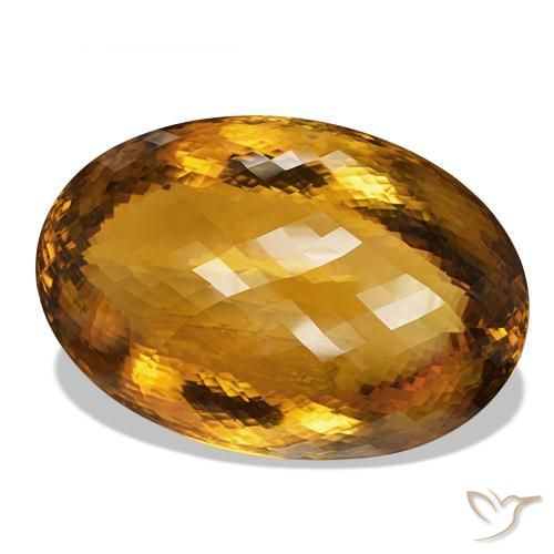 Citrino Marrón-oro natural de 822.18 ct, Corte Óvalo, IF